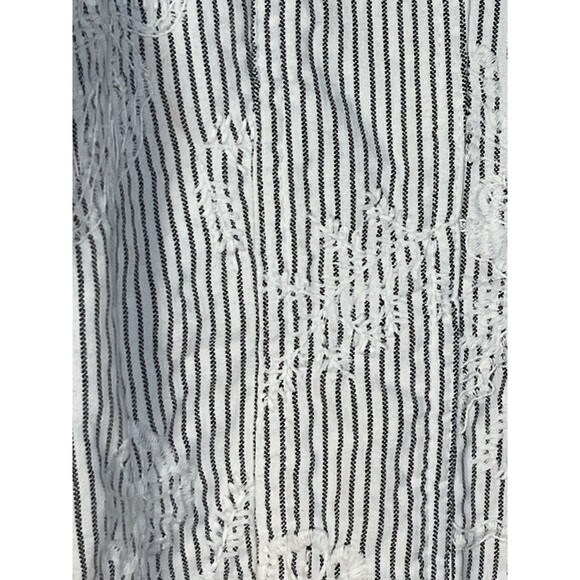 chicos Button Up Embroidered Stripes bouse top shirt 0 S 4 6 - Picture 3 of 10